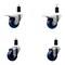 Service Caster 3'' Solid Poly Swivel 1-3/8'' Expanding Stem Caster Set 2 Total Lock Brakes, 4PK SCC-EXTTL20S314-SPUS-2-S-2-138 - alternate 1